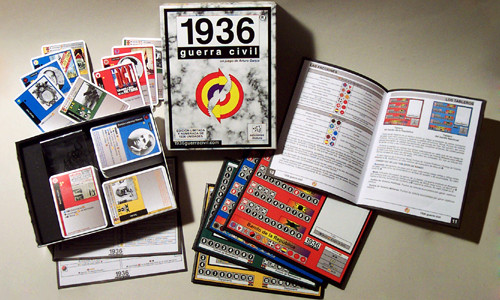 1936 Guerra civil, juego de cartas no coleccionables de la Guerra Civil española