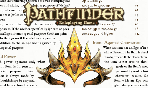 Pathfinder RPG, clases de prestigio y objetos magicps