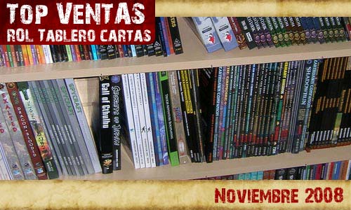 Top ventas rol tablero y cartas noviembre2008