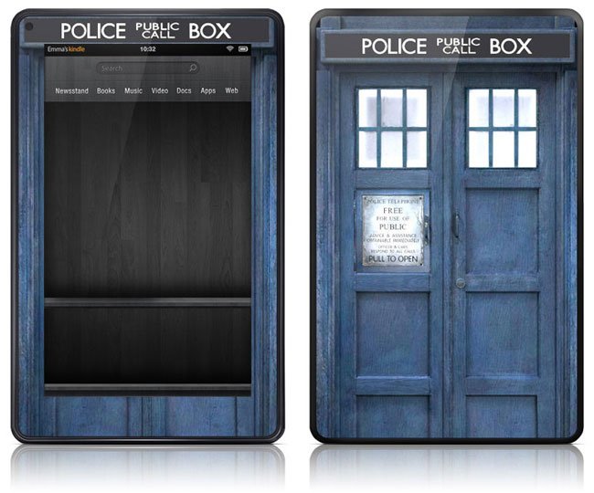 Funda Tardis para Kindle Fire de skunkwraps