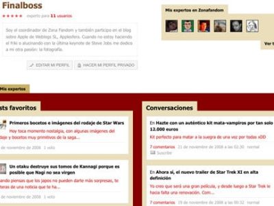 Página de usuario (ficha de personaje) en Zona Fandom