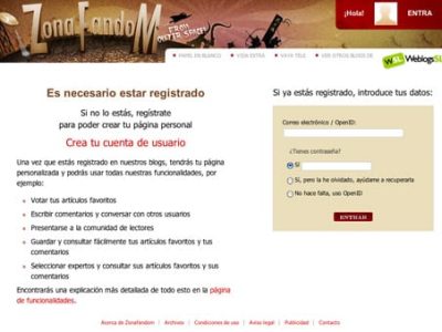Registrarse en Zona Fandom, ahora mucho más rápido y sencillo