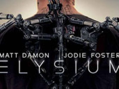 Elysium, póster con el exoesqueleto de Matt Damon